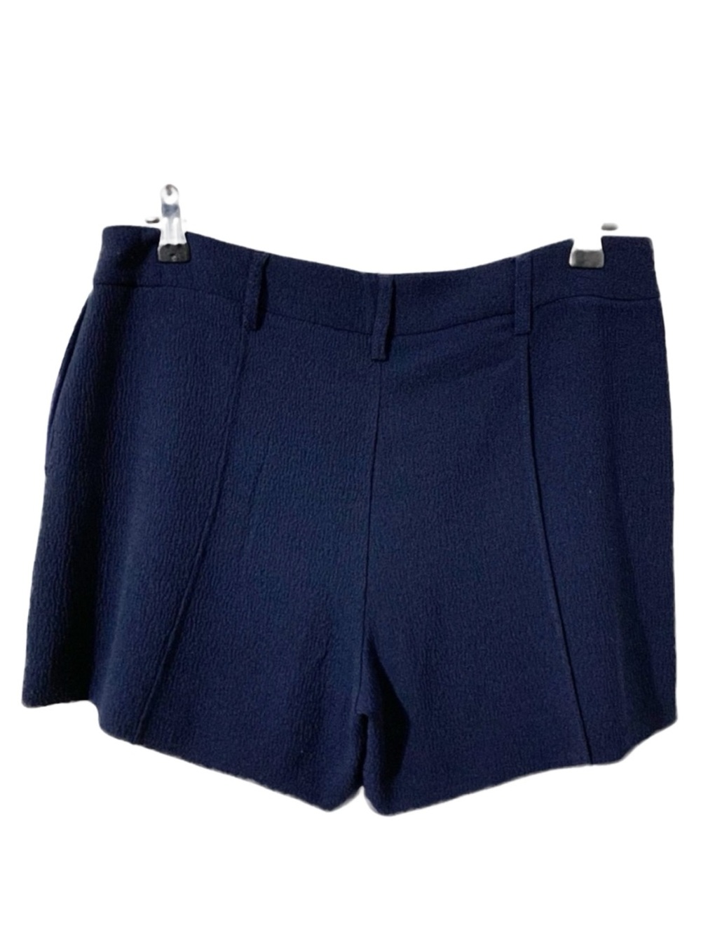 Anthropologie Sunday In Brooklyn Navy Blue Textured Fully Lined Tailored Shorts